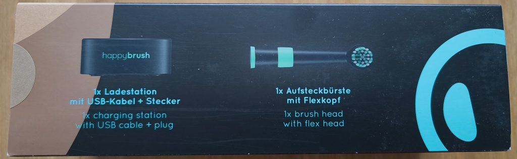 happybrush ECO R2 Elektrische Zahnbürste Verpackung seitlich