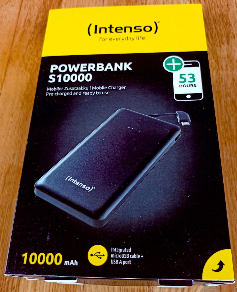 Intenso S10000 Powerbank Verpackung vorne