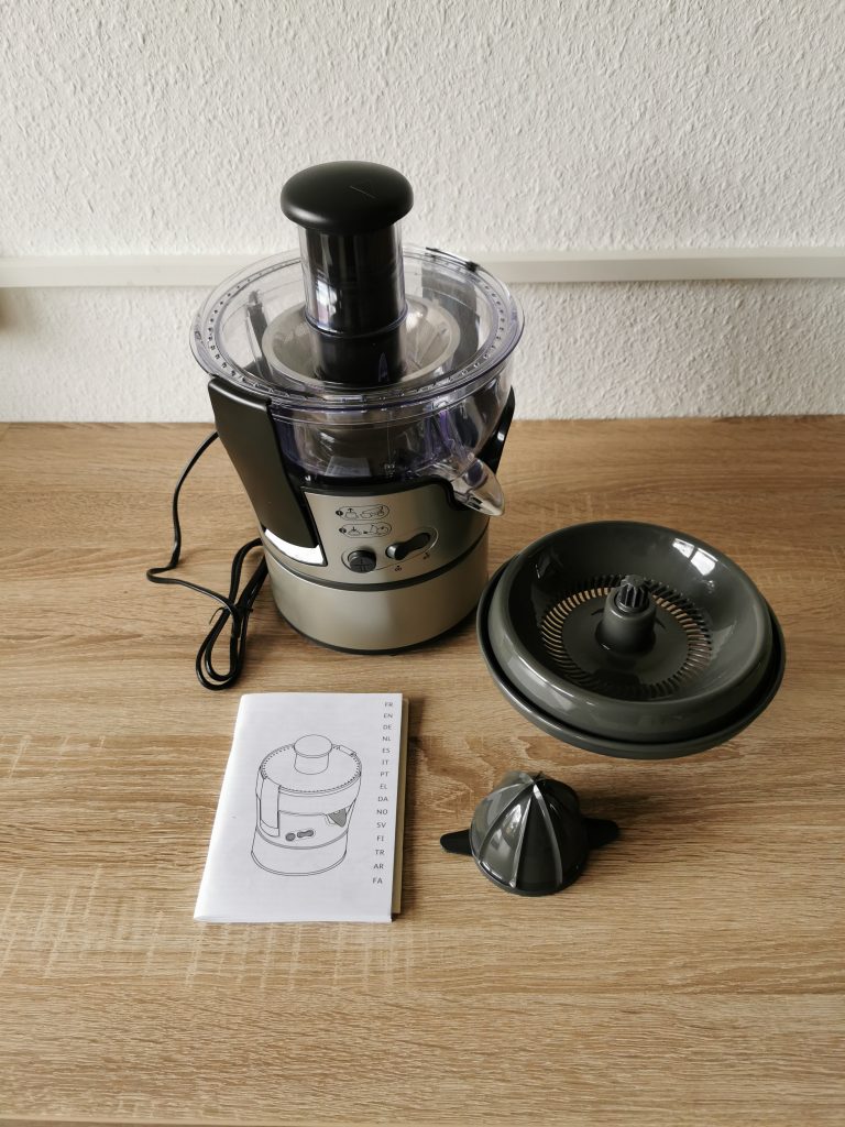 Moulinex JU385H Elea Duo Entsafter Lieferumfang
