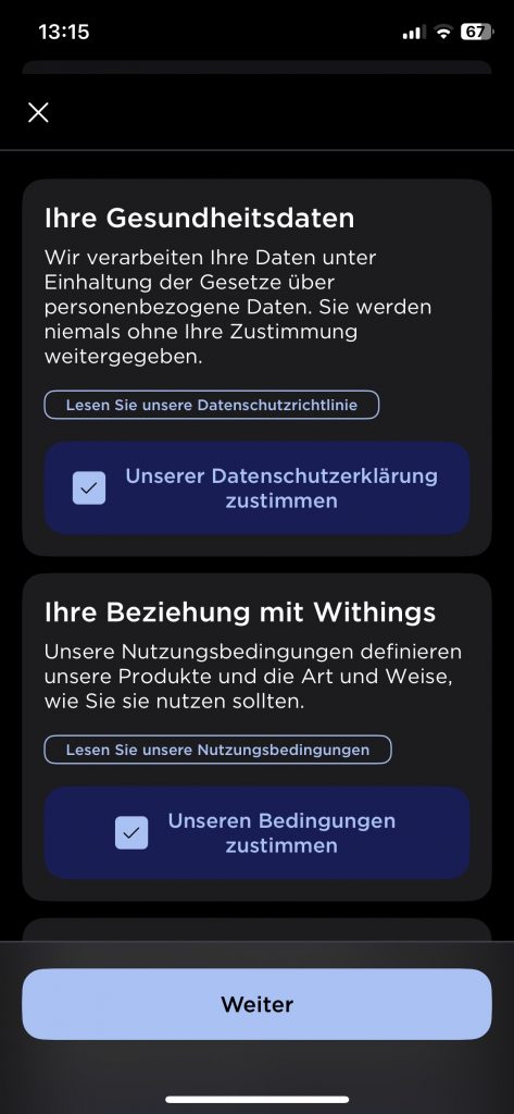 Withings BPM Core Blutdruckmessgerät App Einrichtung 3