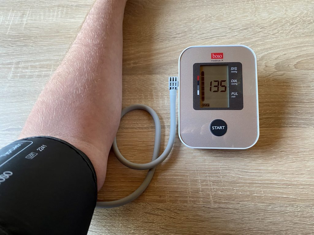 Boso medicus X Blutdruckmessgerät erste Messung