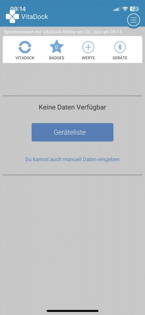 Medisana BU 584 Connect Blutdruckmessgerät App nach Einrichtung