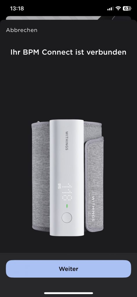 Withings BPM Connect Blutdruckmessgerät Gerät hinzufügen 9