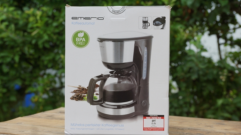 Emerio Kaffeemaschine in der Verpackung
