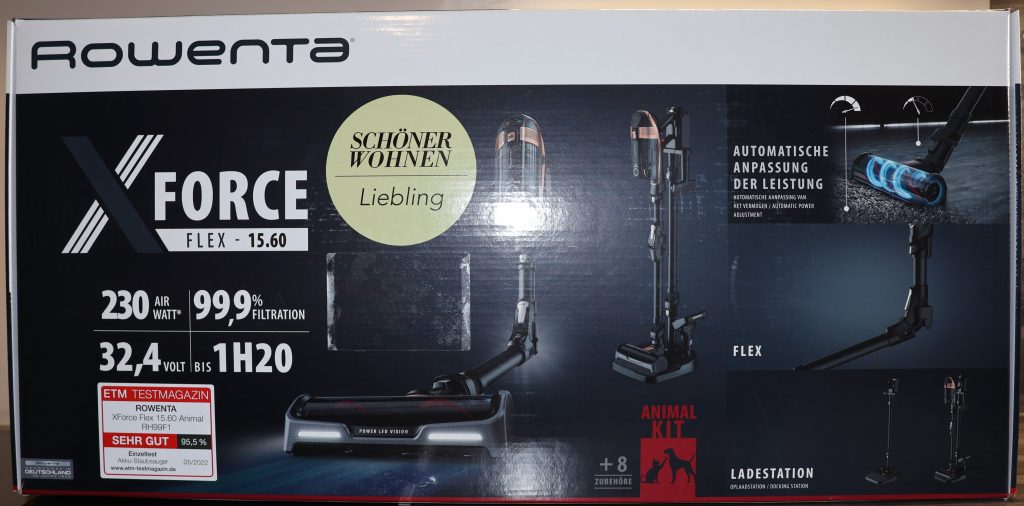 Rowenta RH99F1 X-Force Flex 15.60 Akku-Staubsauger Karton