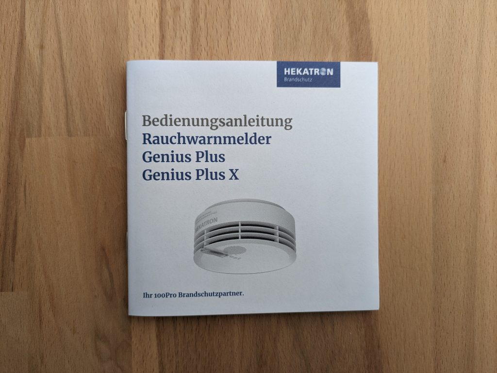 Bedienungsanleitung des Hekatron Genius Plus Rauchmelders