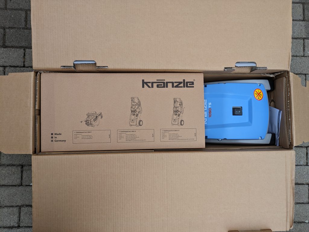 Kränzle K 1050 TS Hochdruckreiniger Verpackung geöffnet