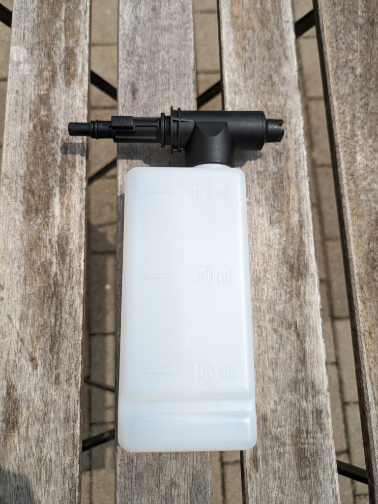 Zusammengebaute Reinigungsdüse des Black + Decker BXPW 1600PE Hochdruckreinigers