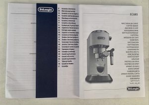 De'Longhi Dedica Style EC 685.M Kaffeepadmaschine Bedienungsanleitung, Sicherheitshinweise und Garantieheft