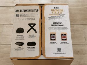 Ninja Woodfire Elektrogrill Verpackung Deckel innen