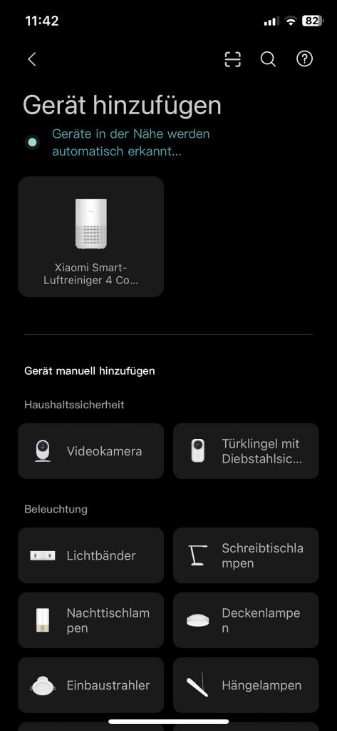 Xiaomi Smart Air Purifier 4 Compact Luftreiniger App Gerät hinzufügen 2