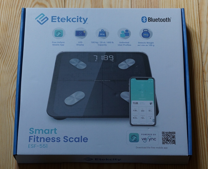 Etekcity Personenwaage Karton Vorderseite