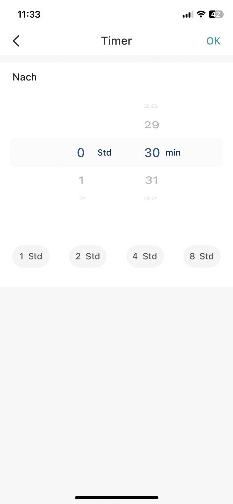 Levoit VeSync Core 300S Luftreiniger App Timer einstellen