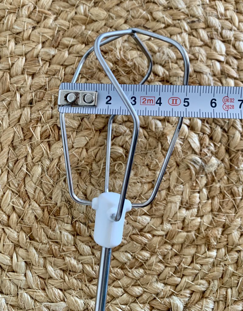 Braun HM5100WH Handmixer Durchmesser der Rührbesen