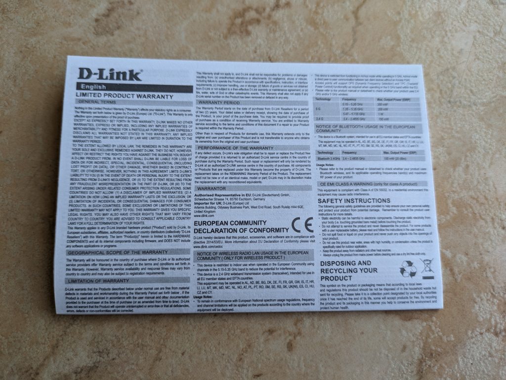 Garantie der D-Link DCS 8300LHV2 mydlink Überwachungskamera