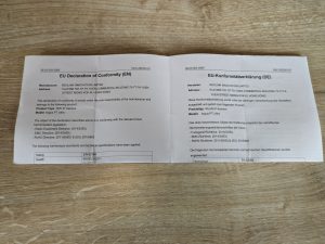 Konfirmationserklärung der Reolink Argus PT Ultra Überwachungskamera