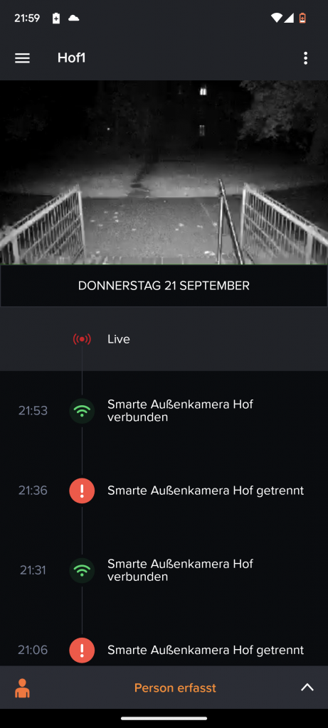 Netatmo Presence Überwachungskamera Nachtsicht