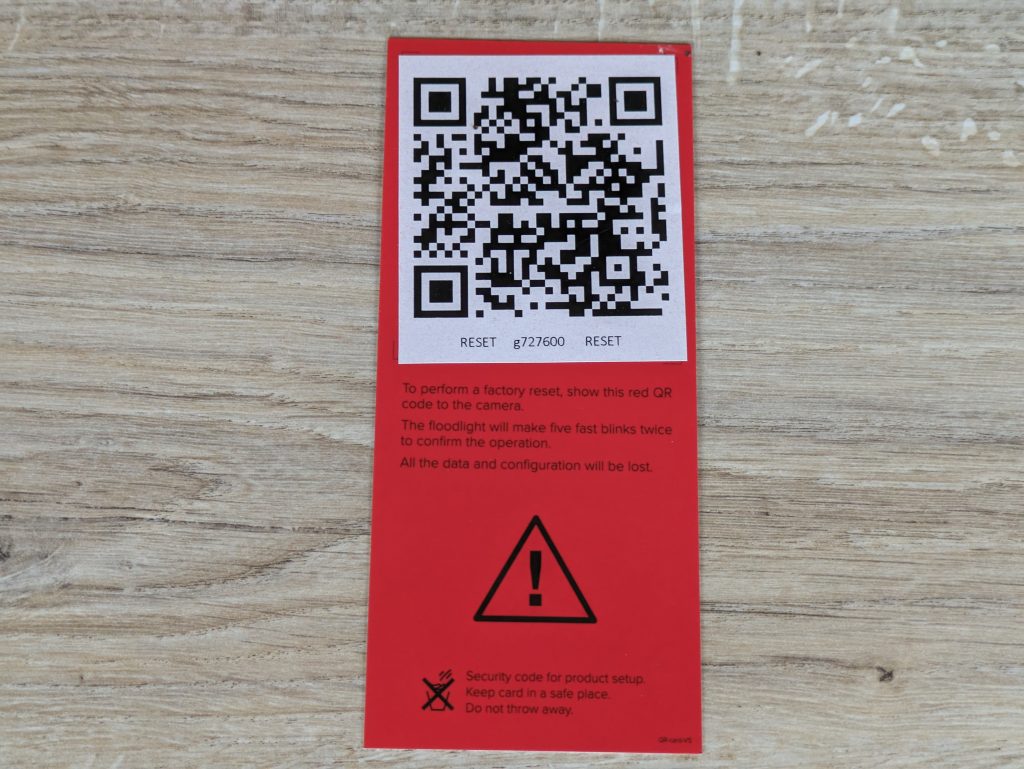 Resetcode der Netatmo Presence Überwachungskamera