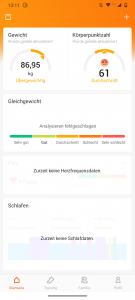 Xiaomi Mi Smart Scale 2 Messwerte