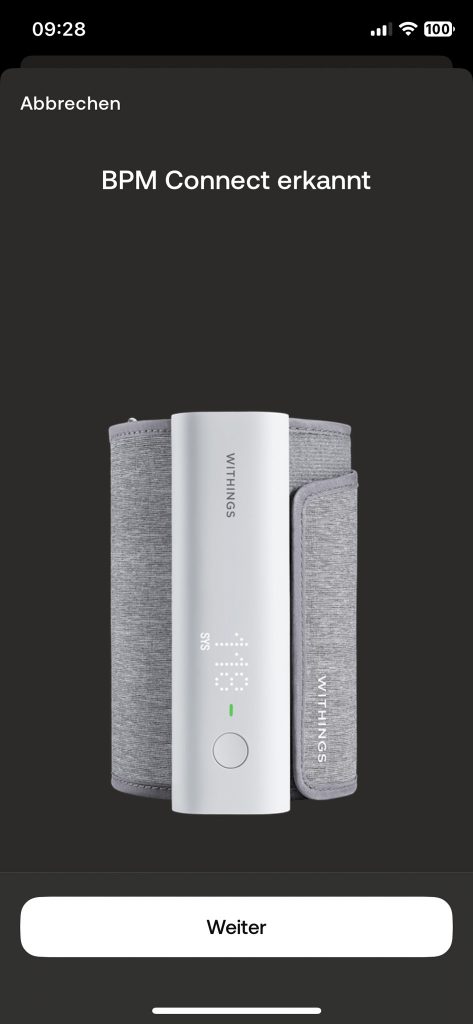 Withings BPM Connect Oberarm-Blutdruckmessgerät App Koppeln 5