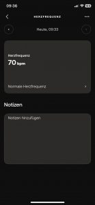 Withings BPM Connect Oberarm-Blutdruckmessgerät App Puls der letzten Messung