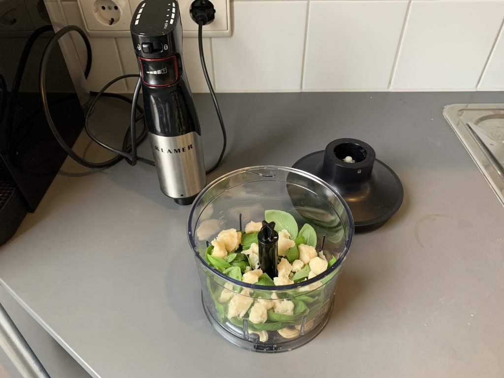 Klamer-Stabmixer Inhalt schräg oben