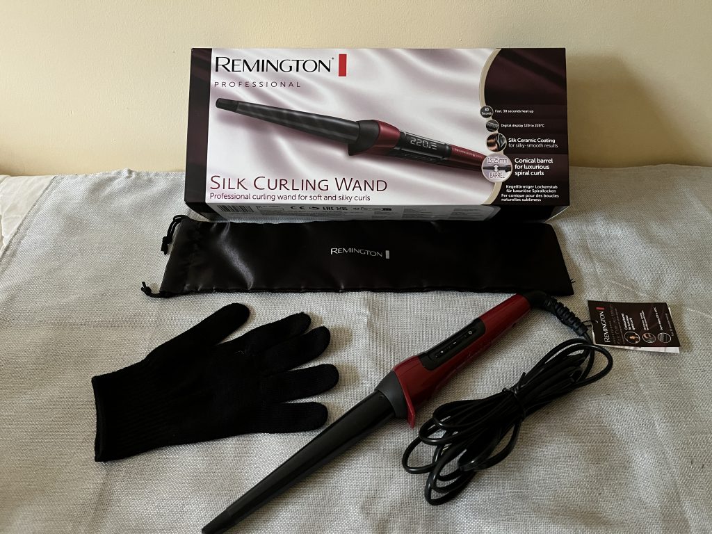 Remington Silk Curling Wand Lockenstab mit Verpackung und Zubehör