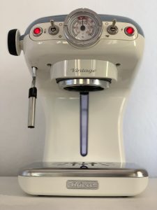Ariete Vintage Siebträgermaschine Schrägansicht