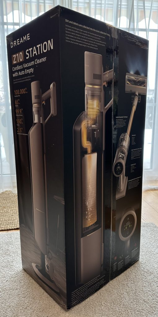 Verpackung des Dreame Z10 Station Akku-Staubsaugers