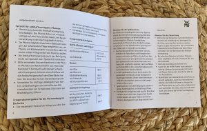 WMF Devil Pfannenset geöffnete Bedienungsanleitung