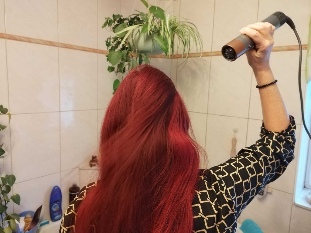 Dyson Airwrap Haartrockner, Föhnen ohne Aufsatz