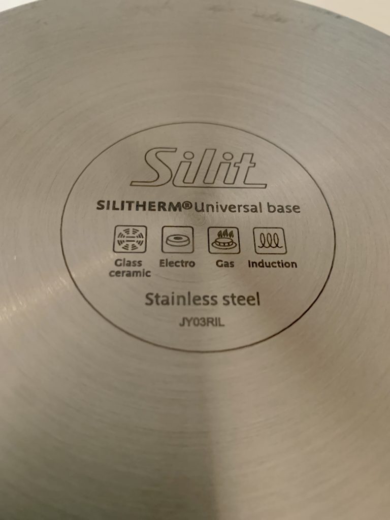Silit Talis beschichtete Pfanne Nahaufnahme Pfannenboden von unten