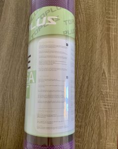 TOPLUS-Yogamatte Bedienungsanleitung auf der Banderole
