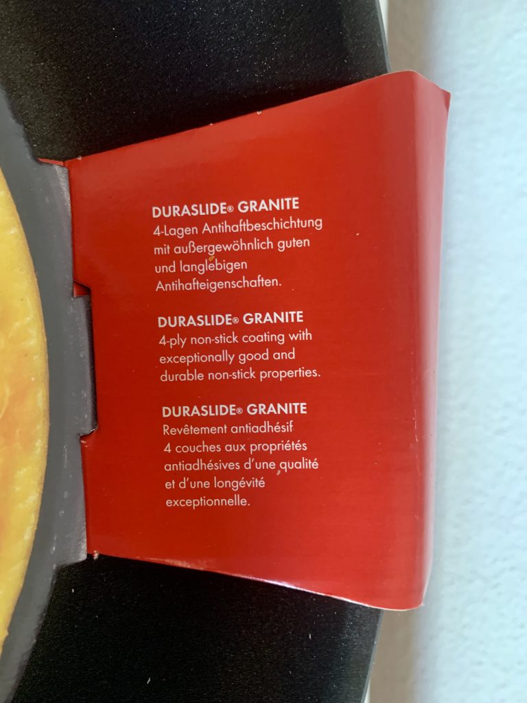 ZWILLING Madura Plus beschichtete Pfanne Produktinformationen auf dem Schutzkarton Teil 3
