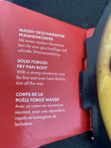 ZWILLING Madura Plus beschichtete Pfanne Produktinformationen auf dem Schutzkarton Teil 5
