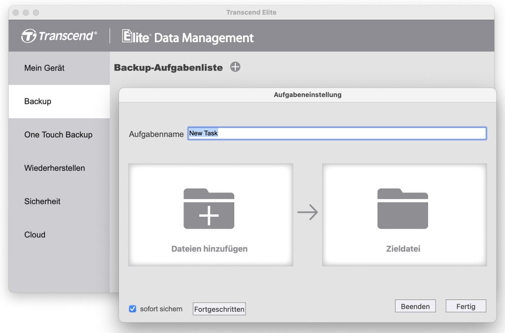 Transcend JetFlash 780 USB-Stick Software Backup