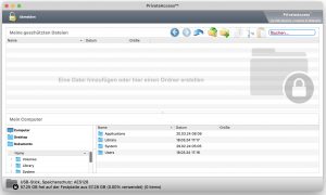 SanDisk Ultra USB-Stick PrivatAccess Oberfläche