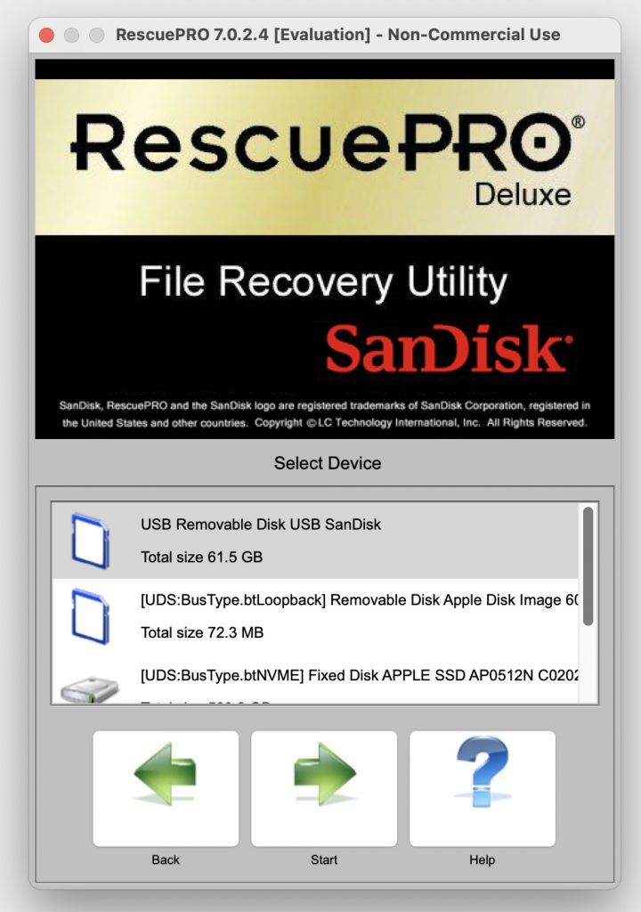 SanDisk Ultra Fit USB-Stick RescuePro Deluxe Erstellen Backup 1