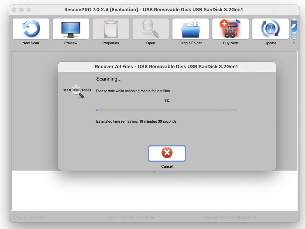 SanDisk Ultra USB-Stick RescuePro Deluxe Datenwiederherstellung 1