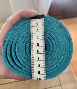 Jade Yoga Harmony Yogamatte Durchmesser zusammengerollt