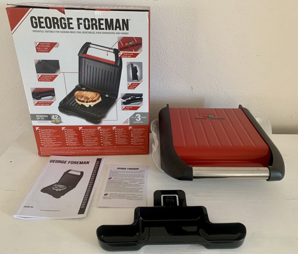 George Foreman 25030-56 Sandwichmaker ausgepackt mit Zubehör