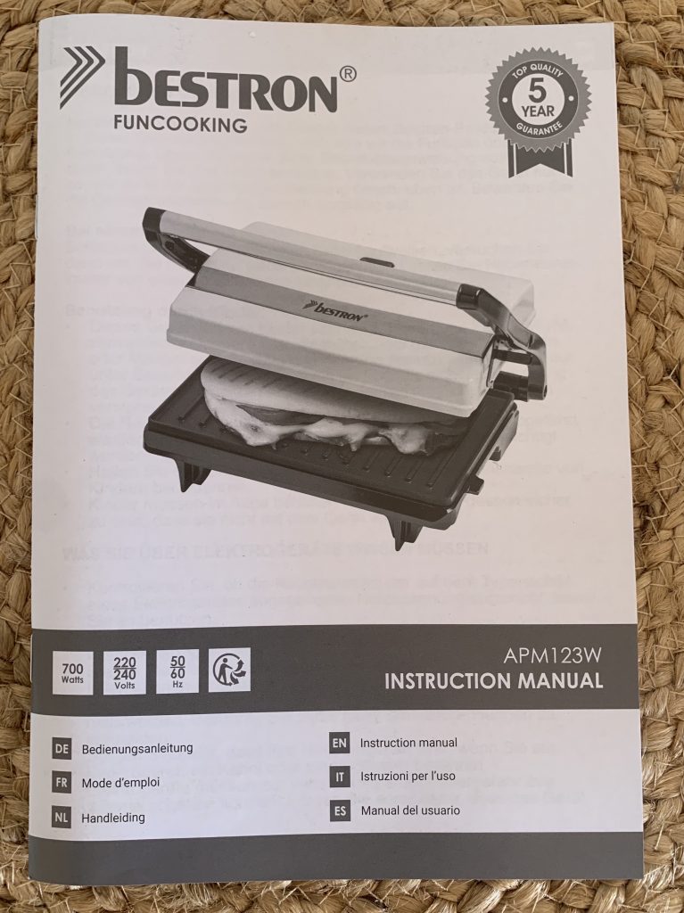 Bestron APM123W Kontaktgrill Bedienungsanleitung