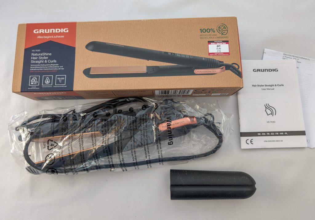 GRUNDIG Naturashine HS 7030 Glätteisen Lieferumfang