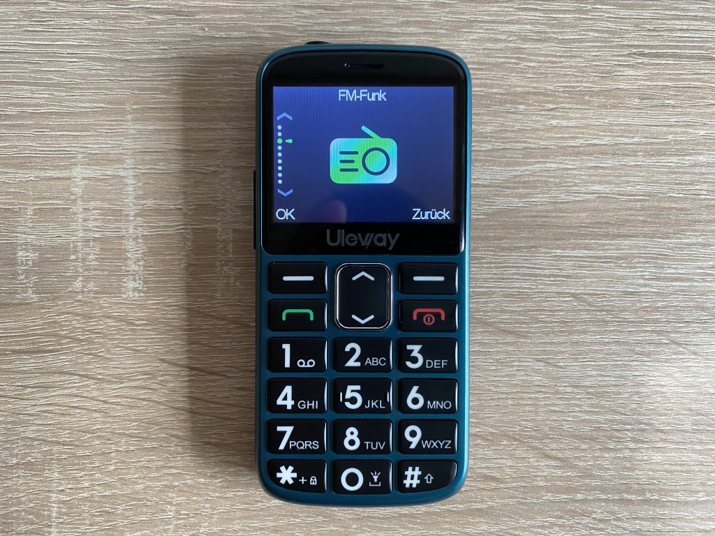 Uleway M2302 Seniorenhandy Menüpunkt Radio