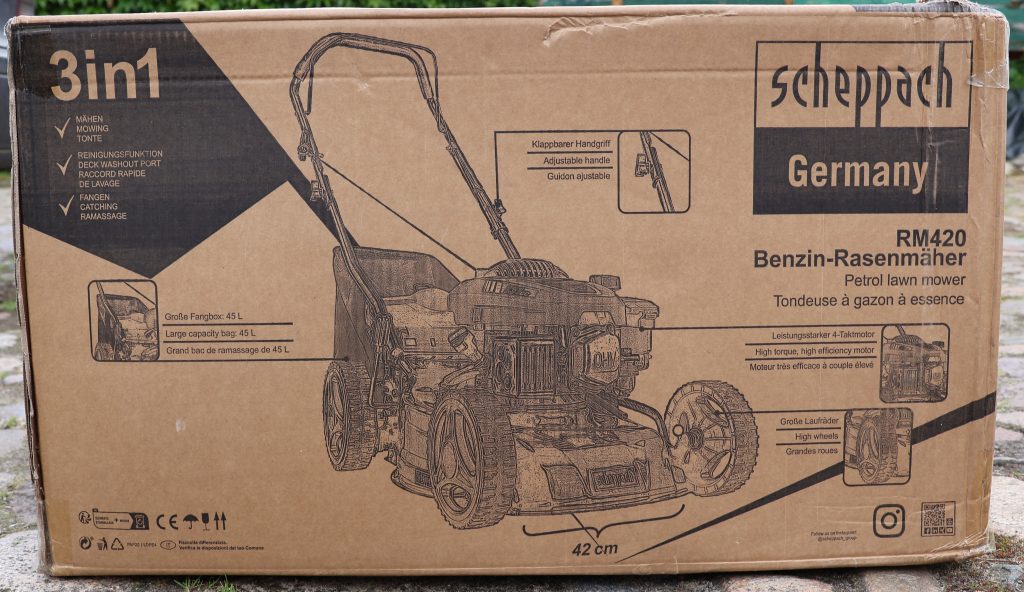Scheppach RM420 Rasenmäher Karton