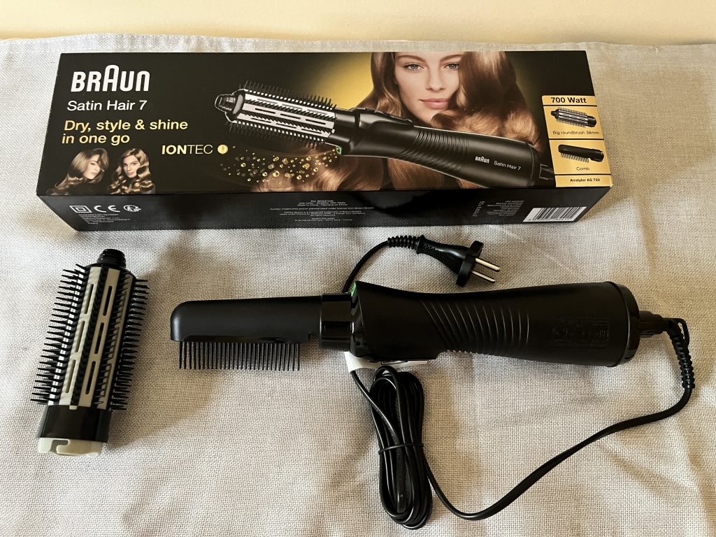 Braun Satin Hair 7 IONTEC Airstyler Warmluftbürste mit Verpackung und Zubehör