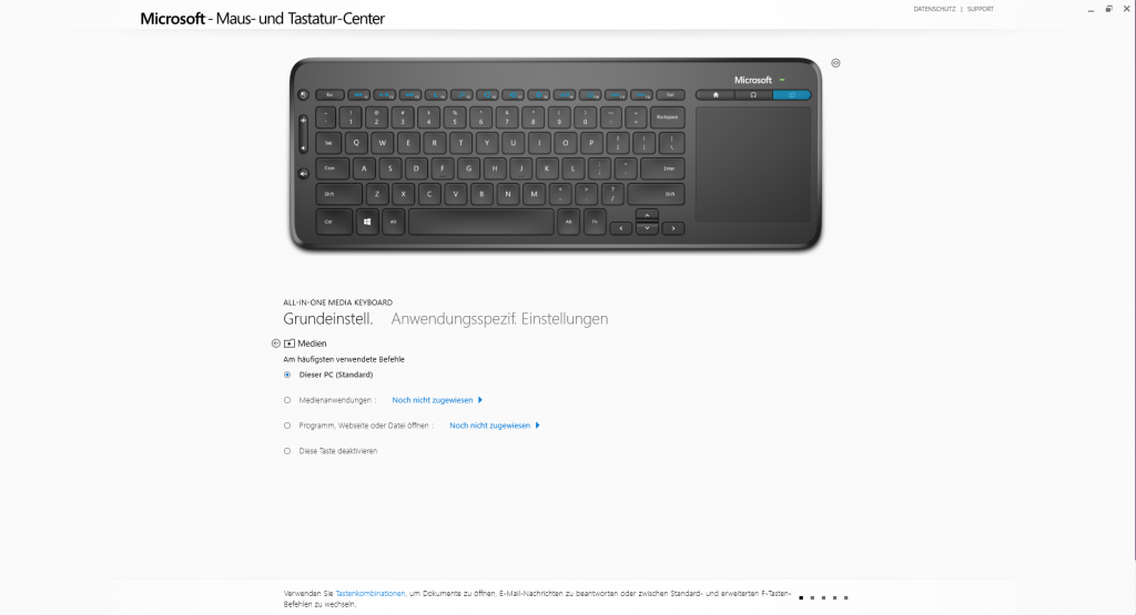 Software der Microsoft All-in-One Media Tastatur (3)