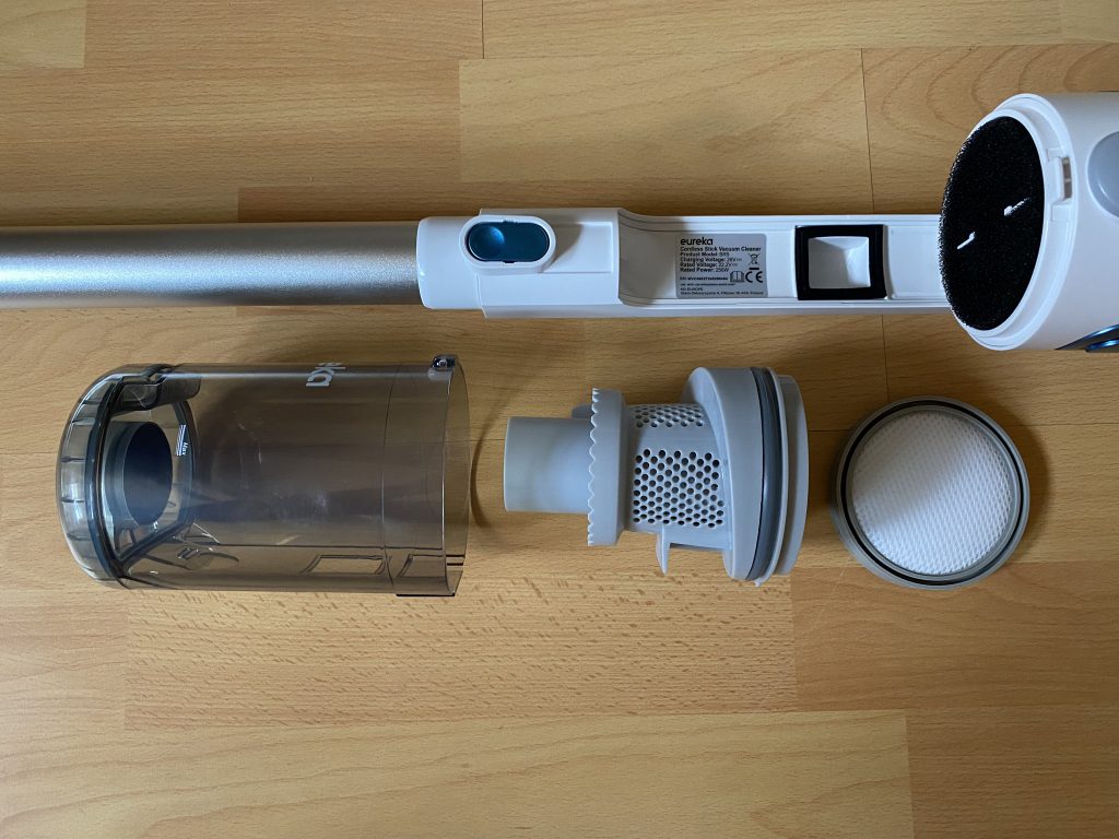 Eureka BR5 Akku-Staubsauger zerlegtes Filtersystem