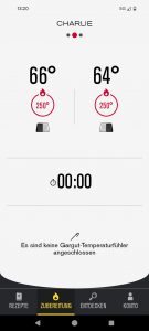 Char-Broil Evolve Electric E-Power Elektrogrill App Temperaturanzeige