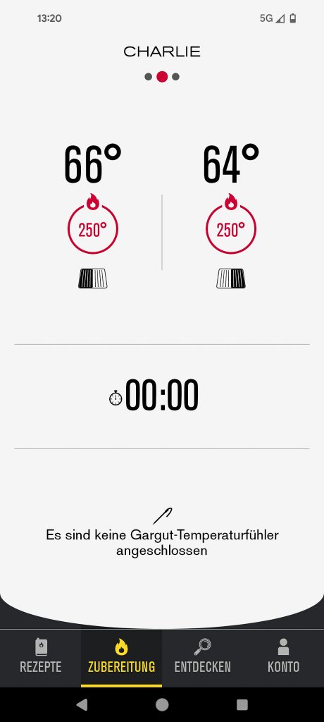 Char-Broil Evolve Electric E-Power Elektrogrill App Temperaturanzeige